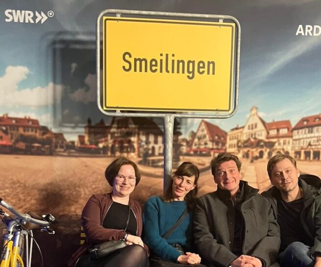 SMEILINGE-Ortsschild, Antje Heidböhmer, Sabine Steht, Simon Hauschild, Thomas Rogel